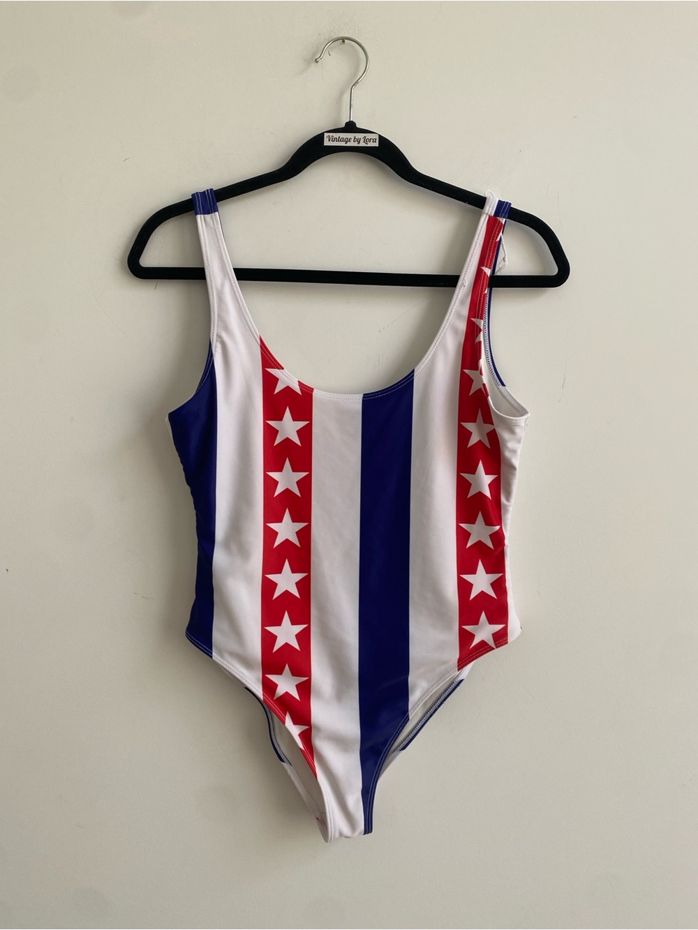 USA-Patriotic Stars & Stripes One-Piece Swimsuit - Red, White & Blue